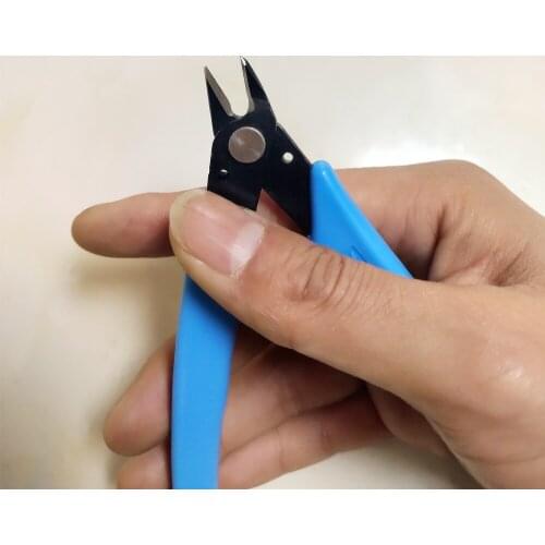 Diagonal Pliers 1.3cm Mini Wire Cutter Small Soft Cutting Electronic Pliers Wires Insulating Rubber Handle Model Hand Tools