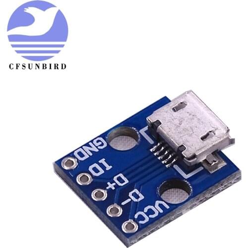 CFsunbird 10pcs/lot Micro USB Interface Power Transfer Interface Breadboard 5V Power Module Development Board