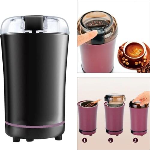 Small Electric Coffee Grinder One-button Operation Easy to Clean Kitchen Supplies Birthday Christmas Gifts