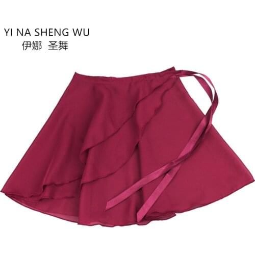 2019 New Childrens Ballet dance clothes girls practice clothes chiffon skirt adult performance Short skirt dancewear
