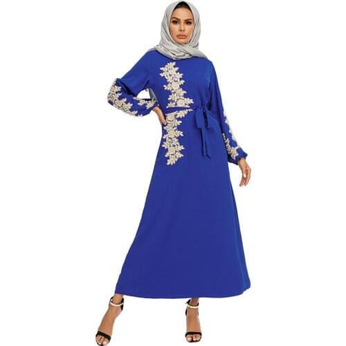 Turkey Women Long Dress Muslim Fashion Embroidery Moroccan Kaftan Djellaba Jubah Robe Femme Abaya Isalmic Clothing Party Dress