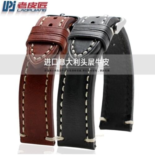 Genuine leather strap fit o ris Air pilot series watch 5928 18mm 19mm 20mm 21mm 22mm watchband Antiques men strap bracelet wrist