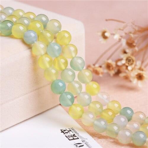 RONGQING Sweet Apple 3 Color Stone Beads 6mm 8mm 10mm 12mm Stone Loose Beads for DIY Jewlery Making White Snow Cracked Crystal