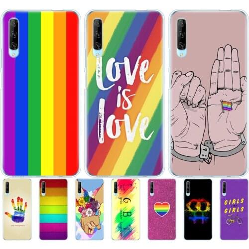 Silicon phone cover case for huawei p40 lite E p40 pro cover for huawei Y7P Y6S Y9S NOVA 5T Gay Lesbian LGBT Rainbow Flag Pride