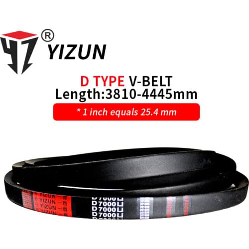 YIZUN D Type D3810~4445mm Hard Wire Rubber Drive Inner Length Girth Industrial Transmission Agricultural Machinery V Belt