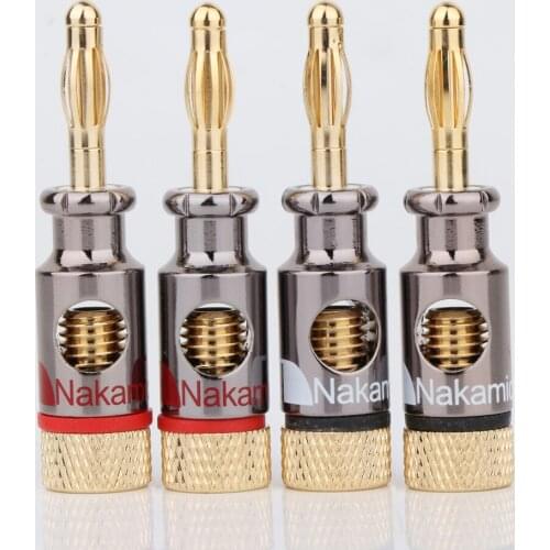 YTER 12Pieces BA1456 Gold Plated Nakamichi Banana Plug For DIY Cable Connectors Wire