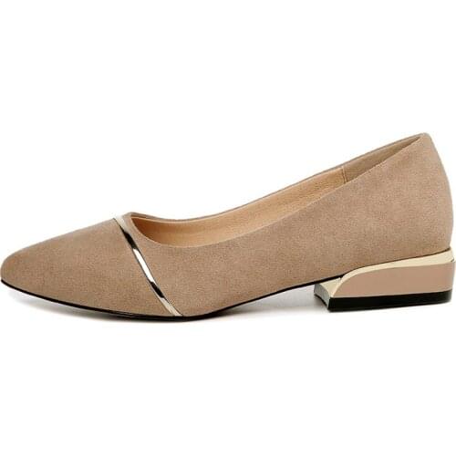 Pointed Thick Heel WomenS Shoes Set Foot Solid Color Shoes Women Platform WomenS Shoes