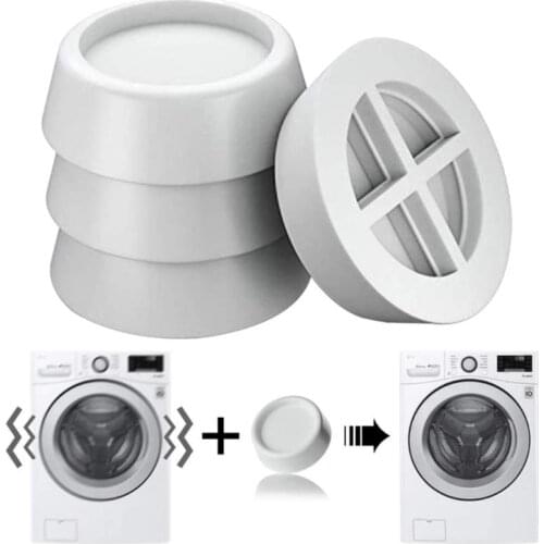 4pcs Universal Anti Vibration Feet Pads Washing Machine Rubber Mat Anti-Vibration Pad Dryer Refrigerator Base Fixed Non-Slip Pad