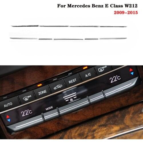 Car Interior Console Air Conditioning Buttons Decoration Trim Accessories For Mercedes Benz E Class W212 09-15 Light Matte