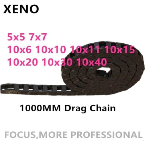 Free Shipping 7&10 Series Plastic Towline Nylon Cable Drag Chain Wire Carrier With End Connector For 7x7 10x10