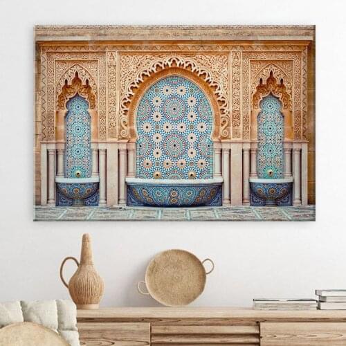 Marrakech Bohemian Wall Art Prints Moroccan Wall Decor Canvas Painting Boho Poster Print Pictures for Living Room Home Decor