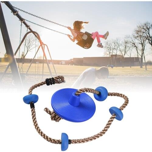 Children Climbing Rope With Disc Swing Kids Outdoor Backyard Playground Swing Climbing Ropes Dropshipping