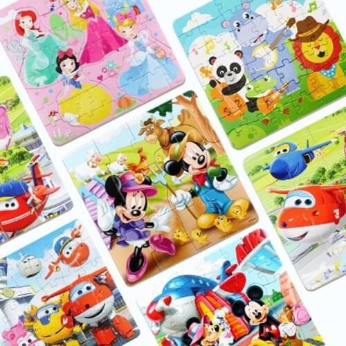 Disney Super Flying Man Puzzle Toy 12/24/36/48 Pieces Paper Puzzle for Childrens Early Education Puzzle Baby Puzzle