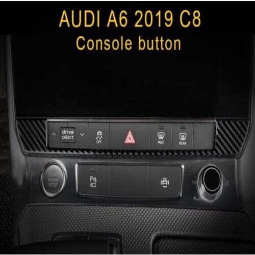 For Audi A6 C8 2019 Car Styling Center Console Button Switch Panel Cover Trim Frame Sticker Interior Accessories