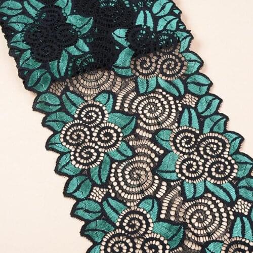 10Yards Elastic Lace Trim Stretch Floral Scallop Lace Edge Trim Trimming Material For Wedding Dress Free Shipping