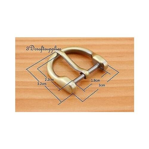 Belt buckle hardware pin buckle 3/4 inch 19mm anti brass 8 pcs AT89