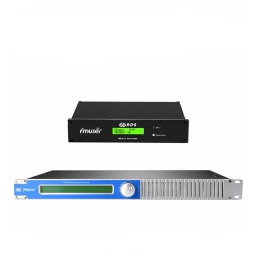 FMUSER FMT5.0-50L 50W Radio Broadcast FM Transmitter + RDS encoder with TA MPX for Radio Station Car, School