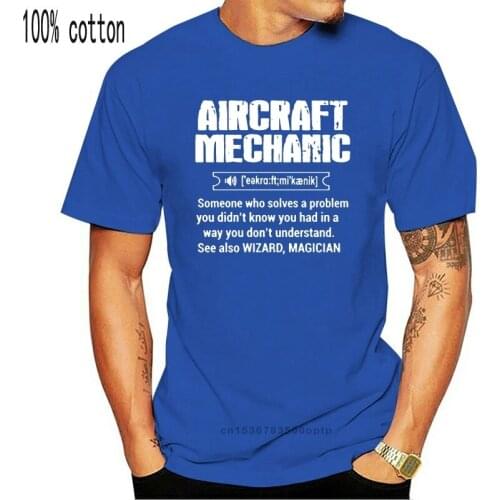 Custom Define Aircraft Mechanic T Shirt For Men 2020 Oversize S-5xl Humor Women T-Shirts Top Tee