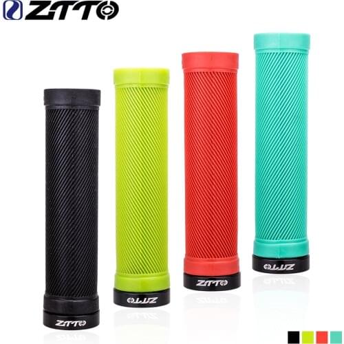 ZTTO 1 Pair MTB Mountain Bike Grips Fixed Gear Lock-on Anti-Slip Handlebar Grips Shock-Proof Rubber Bicycle Road Bicycle Parts