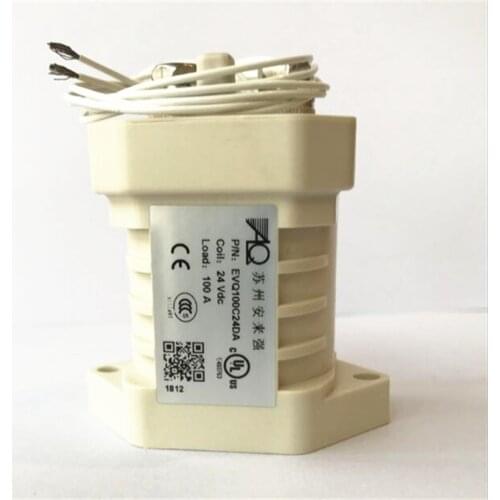 HOT NEW High power and high voltage DC contactor 24V relay EVQ100C24DA EVQ-100C24DA DC24V 24VDC 100A relay