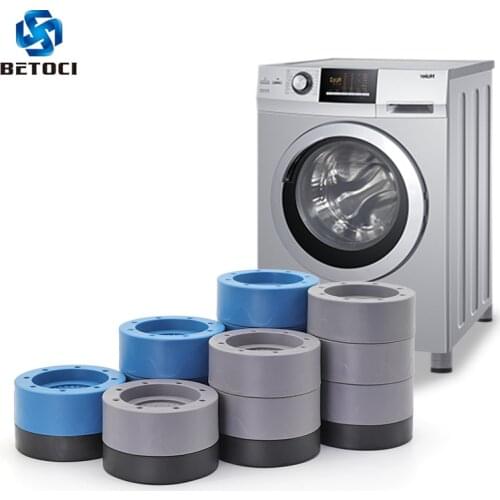 Betoci4PCS Shock Mat Washing Machine Noise Reduction Rubber Mat Refrigerator Dryer Heightening Mat Bathroom Kitchen Non-Slip Mat