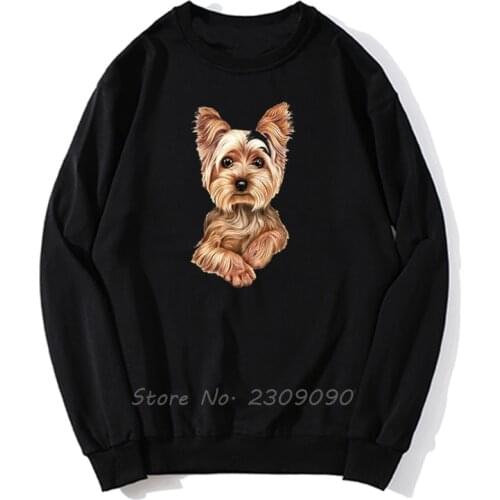 Colorful Yorkshire Terrier Art Painting Hoodie Cute Women Hoodie Love My Dog Men Pullover Fleece Sweatshirts Harajuku Streetwear