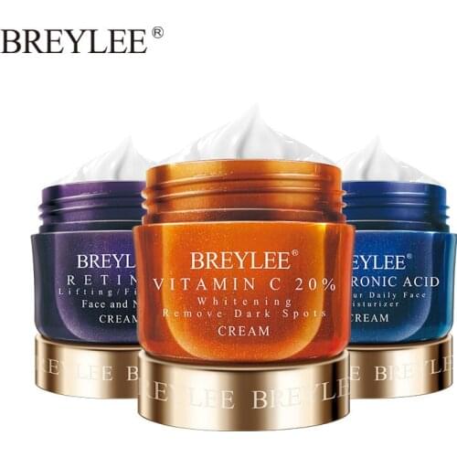 BREYLEE Face Cream Retinol Anti Wrinkle Vitamin C Hyaluronic Acid Moisturizing Day Cream Whitening Skin Care Acne Treatment 40g