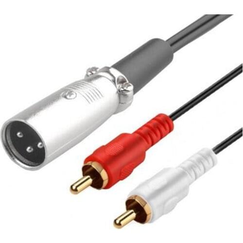 LBSC Dual 2 RCA Male Plug To XLR Male Adapter Spiltter Patch Cable Cord Audio Cable - 6 inch