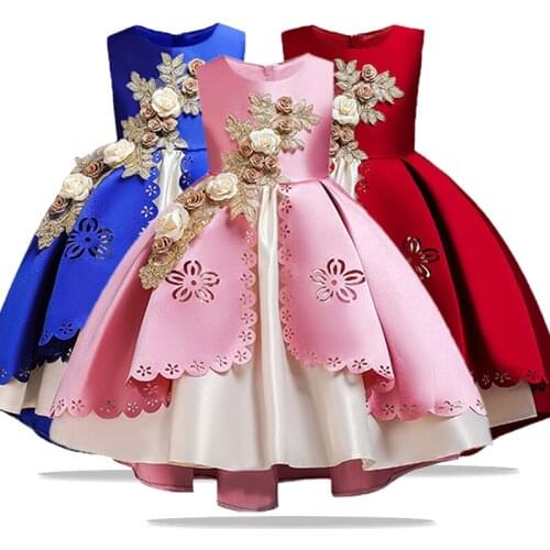 Summer Dress For Girls Birthday Party Princess Dress Kids Dresses For Girls Wedding Flower Girl Dress Children Clothing vestidos