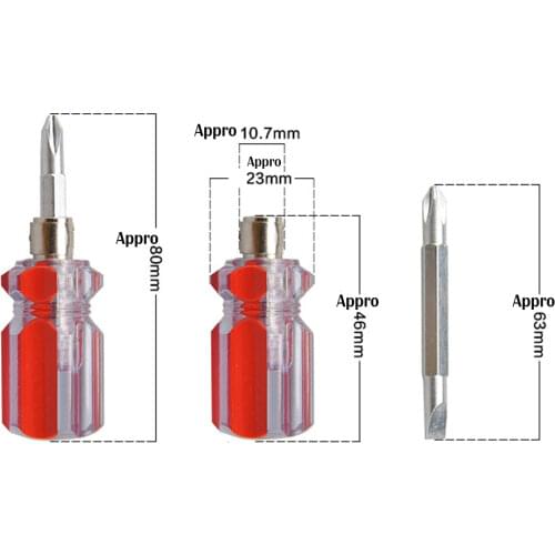 Mini 2in1 Screwdriver Dual Function Cross Shaped Screw Driver Slotted Flat Screwdriver Household Repair Hand Tools