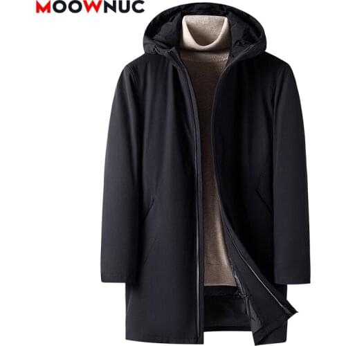 Moownuc Men's Long Down Jackets