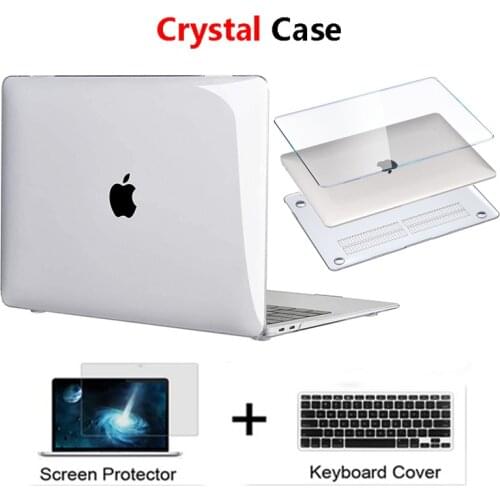 New Crystal Laptop Case For Apple Macbook M1 Chip Air Pro Retina 11 12 13 inch Laptop Case 2020 Touch Bar ID Air A2337 Pro 13.3
