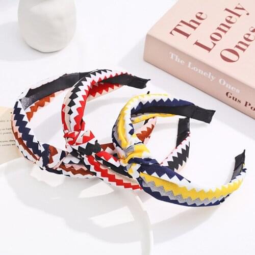 Fashion Headband for Women Retro Ripple Knotted Hair Hoop make up Girls hairband Hair Accessories FG101