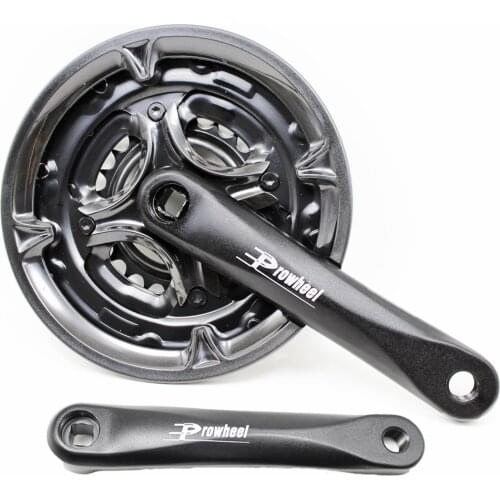 PROWHEEL 7/8/9 Speed MTB Bike Crank Set 24/34/42T 170mm Hollow Tooth Plate Bike Crank Set MTB Bicycle Crankset Sprocket