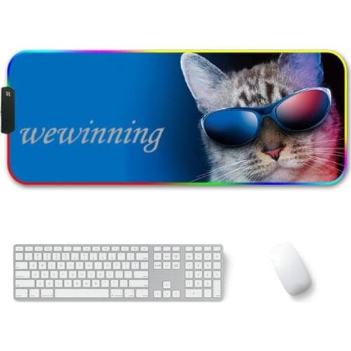 Large Size Colorful Luminous RGB Gaming Mouse Pad Anti-Slip Rubber Base Computer Keyboard Mouse Pad Anti-slip For Computer PC