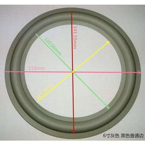High Quality 20Pcs 6 inch 6'' Woofer / Bass Speaker Repair Rubber Surround (153mm / 141.55mm / 120.06mm / 111.5mm) Speaker New
