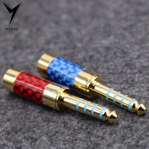 10pcs YIVO Hi-end Gold Plated Audio Male Earphone Headphone plug 4.4mm 4.4 5 pole 5 pins connector Balanced Interface