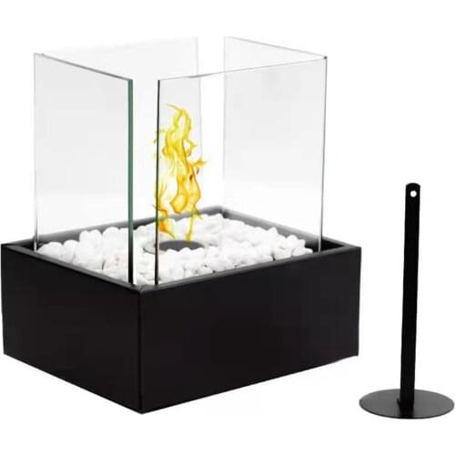 Glass Indoor Kamin Stove Outdoor Bio Fireplace Gel Fires Table Top Glass Fire place