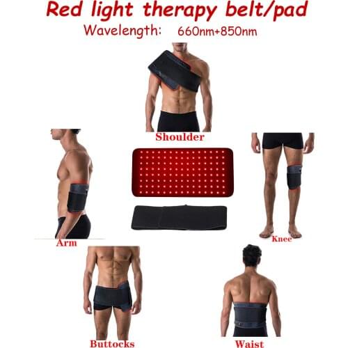 2021 New LED Red Light and Near Infrared Light Therapy Belt Devices 660nm 850nm Large Pads Wearable Wrap for Pain Relief