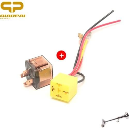 1pc Universal Car Horn Relay 12V/24V 100A Motorcycle Waterproof Relay 4 Pin Lamp Air Conditioner Socket Double Electric Shock