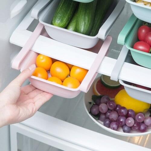 Refrigerator Pull-out Storage Box Food Storage Rack Organizer Drawer Basket Refrigerator Drawers Fresh-keeping Durable Baskets