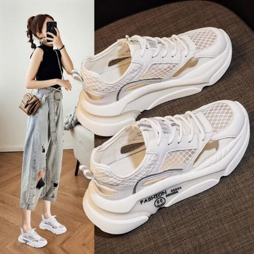 Women Closed Toe Casual Sandals Summer New Clunky Sneakers Lace-up Platform Sports Style Sandal Shoe Zapatos De Mujer 2021