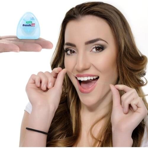 50m Dental Floss Waxed Mint Flavor Oral Tooth Pick Cleaner Hygiene