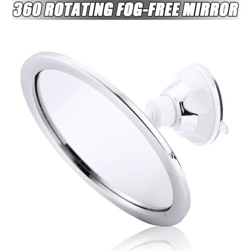 1Pcs 360 Degrees Rotation Fogless Mirror Suction Cup Shower Shave Make Up Fog Free Mirror For Shaving Grooming Makeup