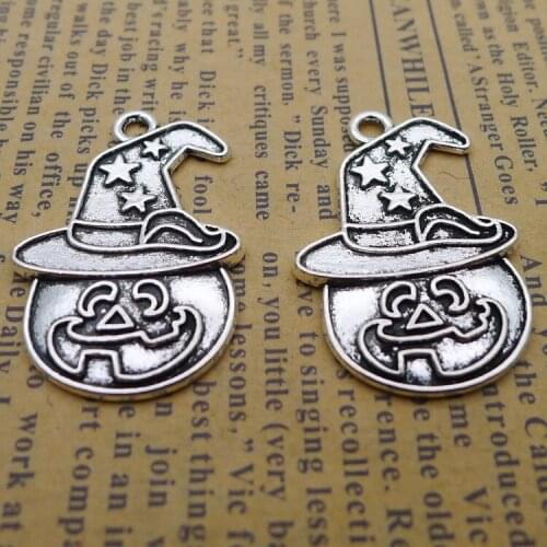 10PCS/Lot 20mm*30mm Pendant Antique Silver Color Christmas hat Charms For DIY Jewelry Making Handmade Craft