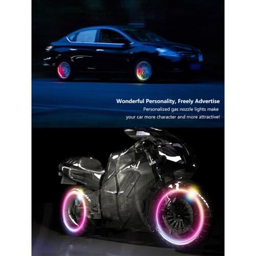2PCS Universal Auto Spokes Hub Lamp Accessories Shining Car Bicycle Motocycl Wheel Tire Valve Caps Cycling Lantern LED Lights