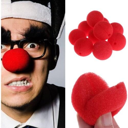 25Pcs Sponge Ball Clown Nose For Christmas Halloween Costume Party Decoration Y4UD