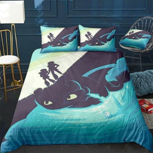 How to Train Your Dragon Duvet Cover Comfortable Quilt Home Decora Design Universal Bedding Set Bedclothes+Pillowcase 3pcs