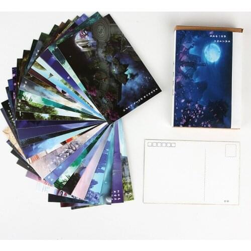 30 Pcs/Set Dream Fairyland series Postcard/Greeting Card/Message Card/Birthday Letter Envelope Gift Card Two sizes