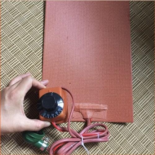 300W 230V 400*300mm Temperature controller (50~200degrees) silicone heating plate